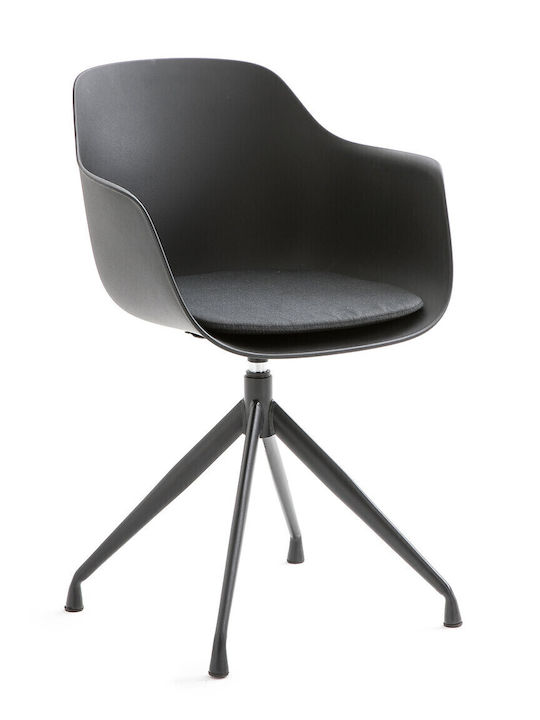 Sessel mit Armlehnen in Schwarz Farbe 58x68.5x83.5cm 1Stück