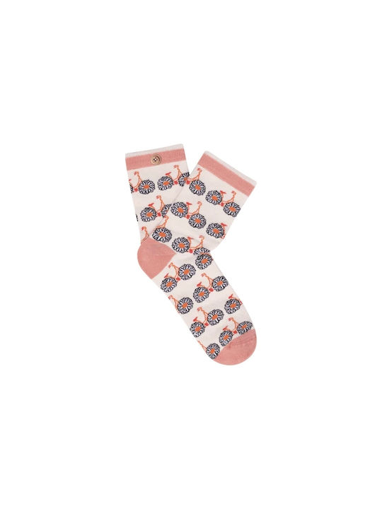 Cabaia Damen Gemusterte Socken Pink 1Pack