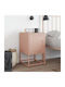 Metal Bedside Table Pink 36x39x60.5cm