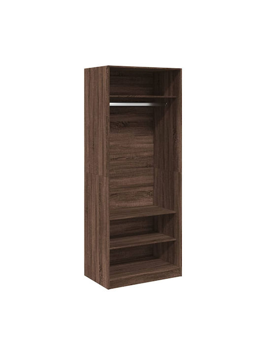 Single Door Wardrobe Coffee 80x50x200cm