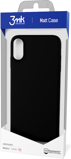 3MK Matt Umschlag Rückseite Silikon Schwarz (Oppo A54)