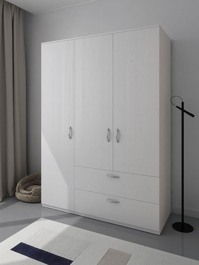 Dreifachtür Kleiderschrank Kendall White 120x54x190cm