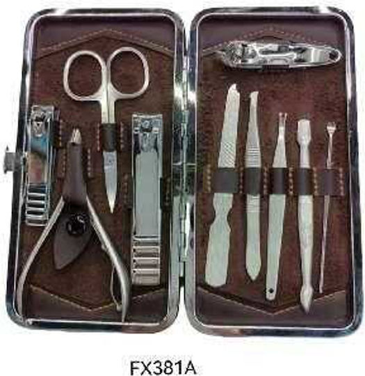 Professionelles Nagelpflegeset Etui – 381a – 10 Stück – 671031 – 671031