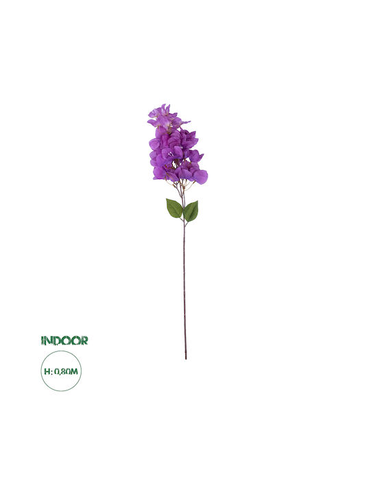 GloboStar Ramură Decorativă Artificială Bougainvillea Purple 80cm în cutie 1buc