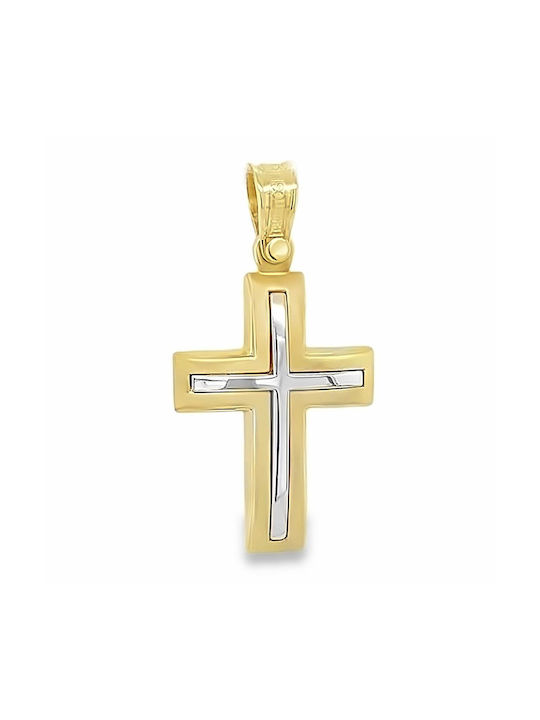 Xryseio Damen Gold Kreuz 14K