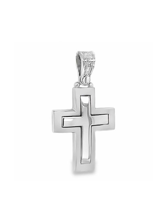 Xryseio Women's White Gold Cross 14K