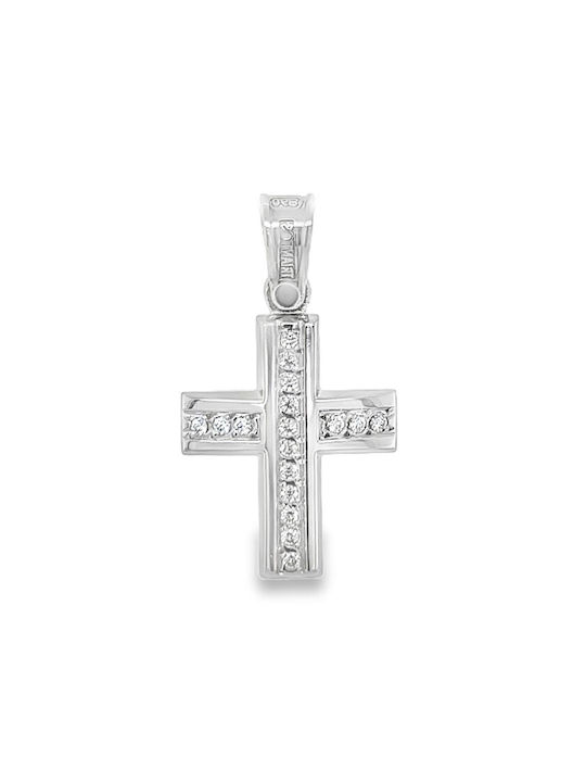 Xryseio Women's White Gold Cross 14K