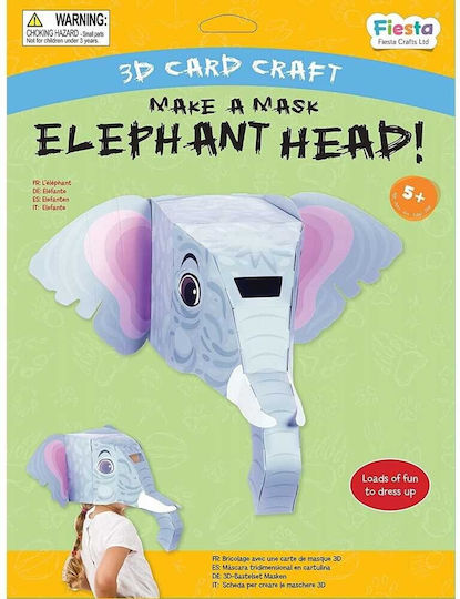 Origami Construction 3d Mask Helmet Elephant Fiesta for Children 5+ years Years