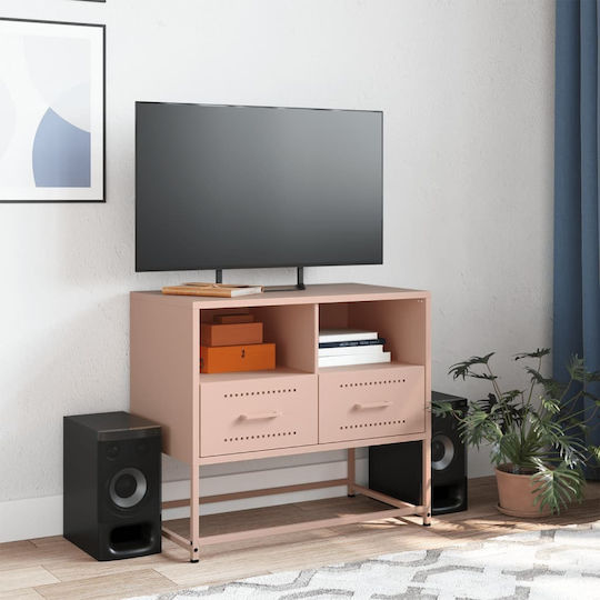 Metal TV Stand Pink 68x39x60.5cm