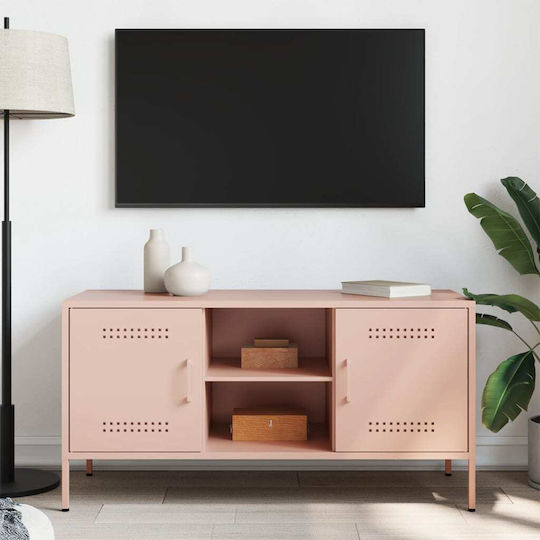Metal TV Stand Pink M100.5xD39xH50.5cm