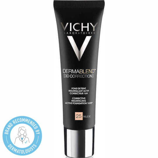 Vichy Dermablend 3d Correction Liquid Foundation 25 Nude 30ml