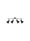 Nova Luce Ruvi Spot with 4 Lights and with Socket GU10 in Black Color