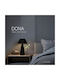 Viokef Dona Metal Table Lamp for Socket E27 with Black Shade and Base