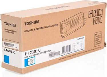 Toshiba T-FC34EC Γνήσιο Toner Laser Εκτυπωτή Κυανό (6A000001809)