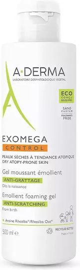 A-Derma Exomega Control Emollient Αφρόλουτρο σε Gel με Βρώμη Καταπραϋντικό 500ml