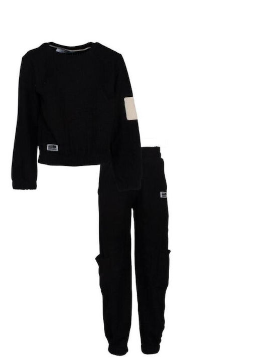 Kids Sweatpants Set Black 2pcs