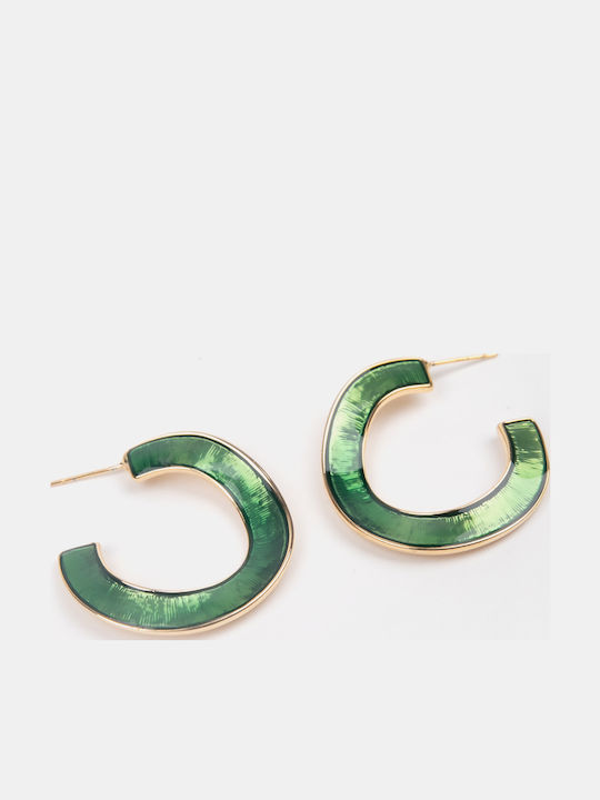 Rock Club Earrings Dangle Green