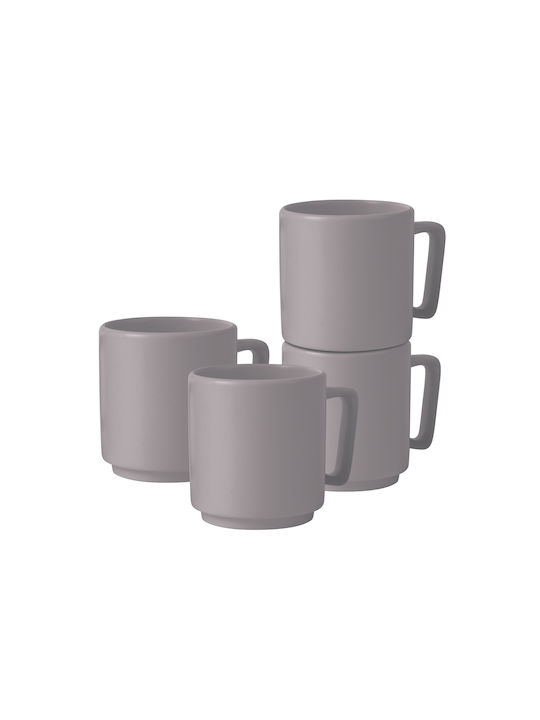 Berlinger Haus Set Căni Maro De ceramică Gri 300ml 4buc