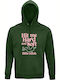 Hoodie Unisex Organic " Hit Me Hard Soft Billie Eilish " Dark Green