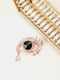 Augen Strass Pin Gold Gold