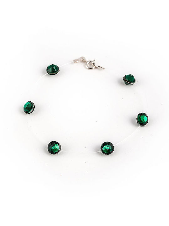 Transparent Crystal Green Bracelet