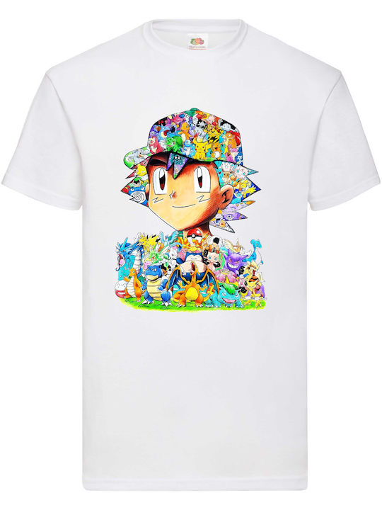 Λευκή Μπλούζα Pokemon Ash Ketchum Pikachu Origi...