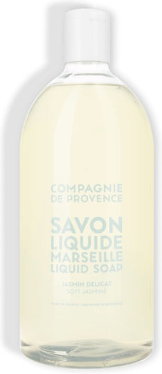 Compagnie De Provence Soft Jasmine, Extra Pur Μασσαλίας Ανταλλακτικό Λάδι για Ντους με Αμύγδαλο & Άρωμα Γιασεμί 1000ml