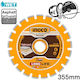 Диамантен диск за строителни материали Φ355x25.4x12мм Dmd033551 Ingco Ingco