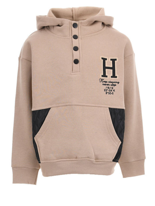 Hashtag Kids Sweatshirt with Hood Beige