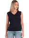 Ade Damen Polo Bluse Blau