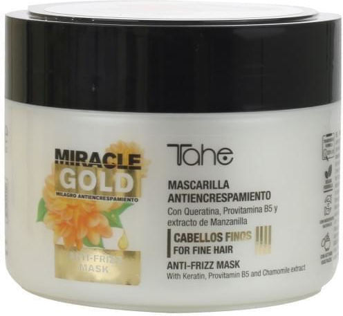 Tahe Anti-Frizz Miracle Gold Haarmaske für Glättung mit Keratin & Kamille 300ml