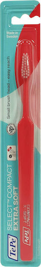 TePe Select Compact Extra Soft Детска Обикновена Четка За Зъби Червена