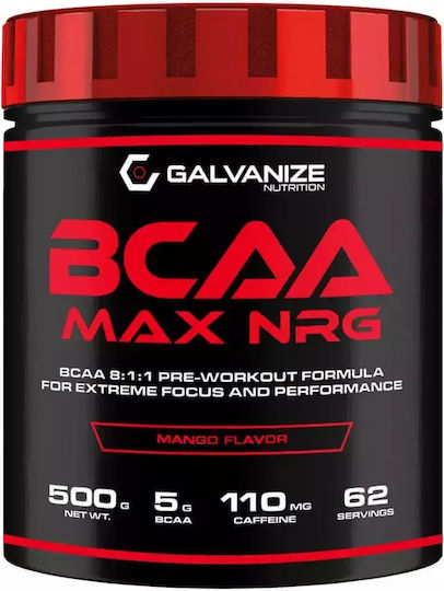 Galvanize Nutrition Bcaa Max Nrg 500gr 350ml Mango