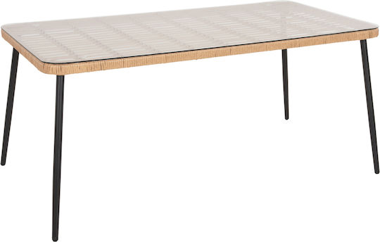 Tisch 159.5x89.5x72cm Black Tisch 159.5x89.5x72cm Black