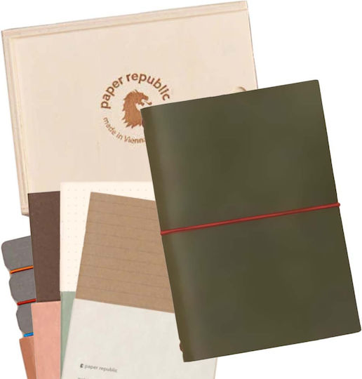 Paper Republic Pocket Σημειωματάριο με Λάστιχο Πράσινο