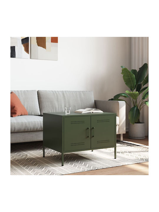 Rectangular Metal Green Side Table M68xL50xH50.5cm
