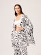 Diverse Women's Kimono Beachwear Black-white