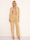 Women's Suit Jacket Trousers Beige Beige