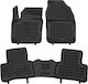 Rezaw Plast Set of Front and Rear Mats 4pcs Tray Type for Toyota C-HR 2023 Black