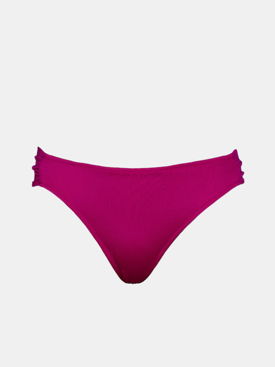 Bikinihose Basic Raffung Magenta