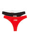 Βαμβακερά Γυναικεία Slip 3Pack Red, Black