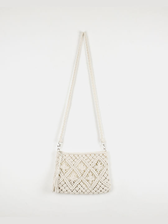 Handmade White Knitted Bag