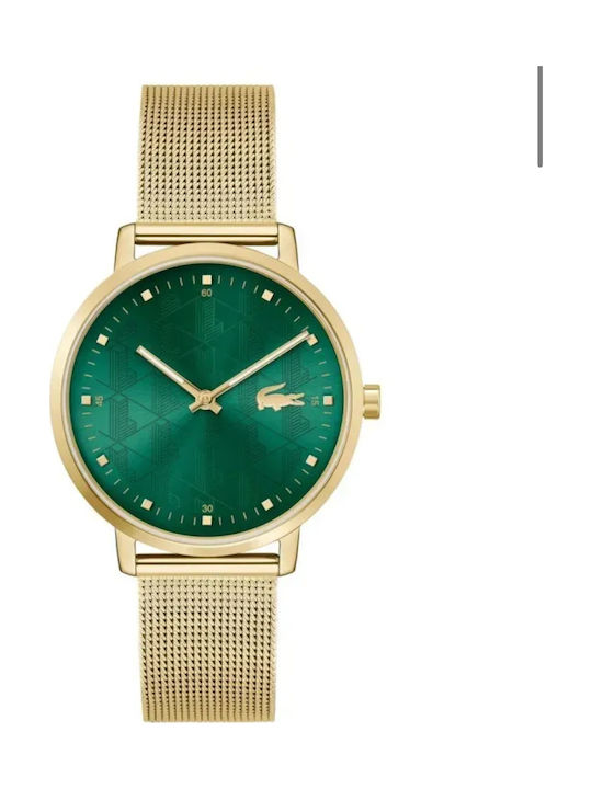 Lacoste Γυναικείο Ρολόι 35mm Μπαταρίας με Χρυσό Μεταλλικό Μπρασελέ