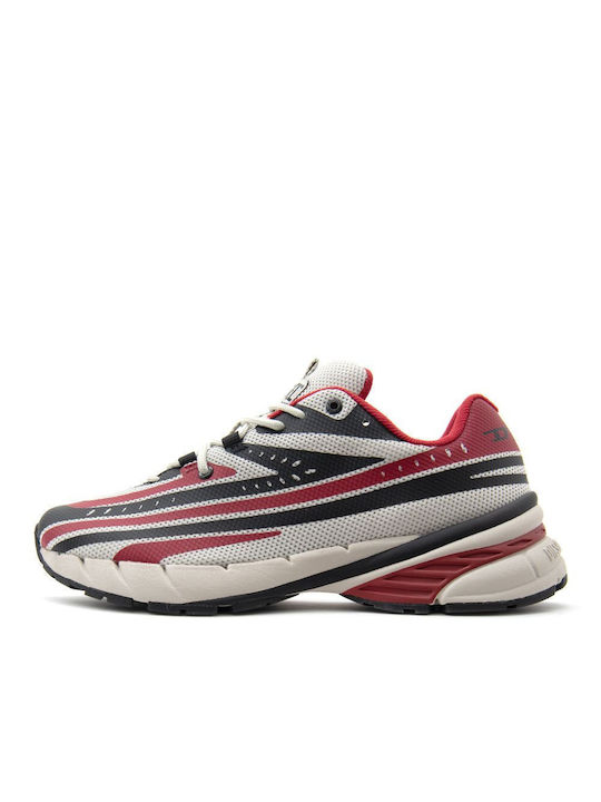 Diesel Herren Sneakers Grey-Red-Black