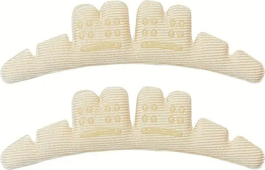 Set 2 Schuhstoßdämpfer Ferse gegen Stöße Zola Schaum 11x2,2 cm Beige
