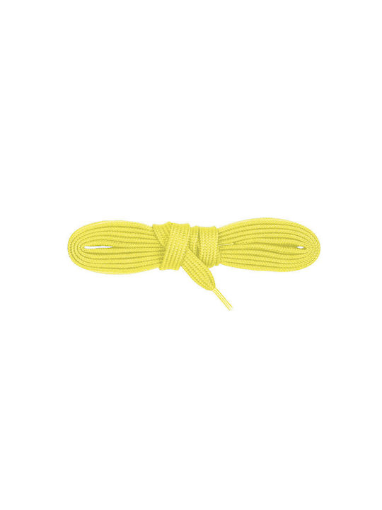 Bergal Sneaker Laces Neon Yellow 120cm Φωσφοριζε Κορδονια Πλακε 120 Εκατοστα Χρωμα Κιτρινο Πλάτος 7 Mm Κατασκευασμένο Ανθεκτικό Πολυεστέρα
