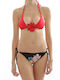 Decorative Flower Red Bikini Set