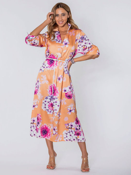 Rochie Midi Cu Paiete Satin Lilium