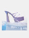 Double Strap Wide Heel Sandal Purple