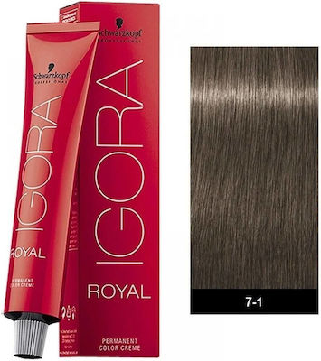 Schwarzkopf Igora Royal Haarfarbe 7-1 Blonde Middle Sadre 60ml